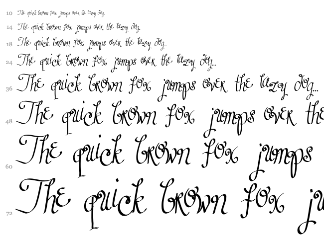 Austie Bost Dust into Diamonds font waterfall
